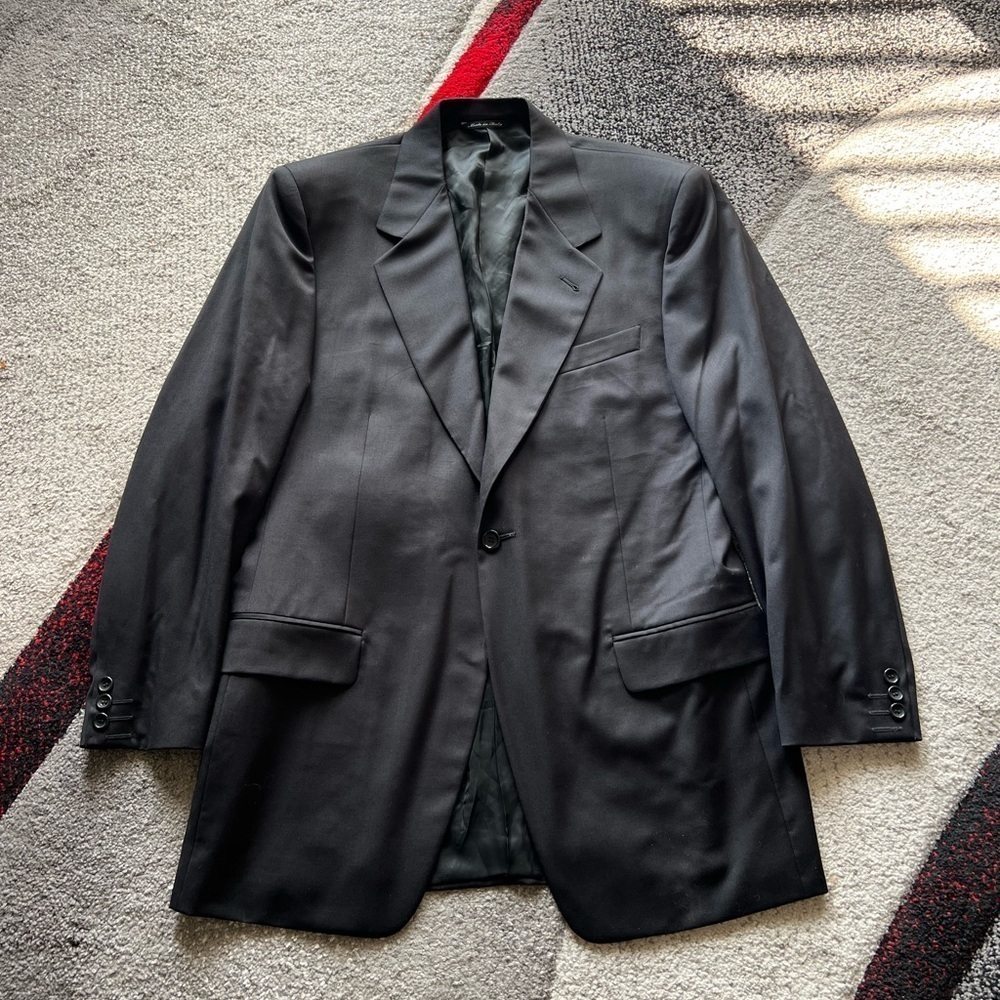 Canali Proposta Black Minimalist Wool Sportcoat